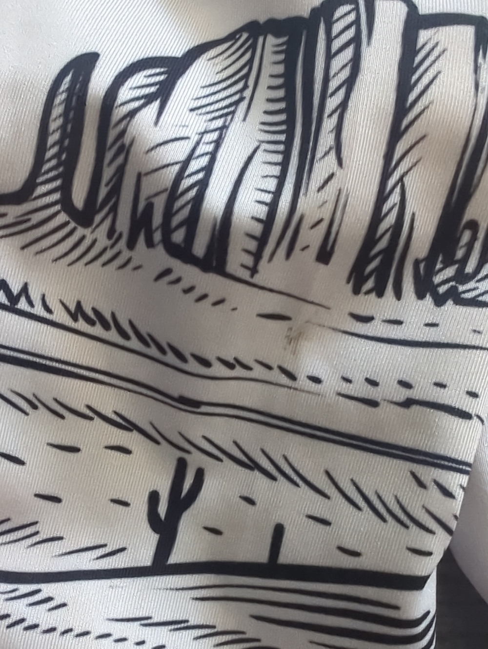 RANCH DRESS'N Fallon Taylor Black & White Southwest Desertscape Rodeo shirt sz S - Picture 13 of 14